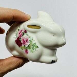 Formalities Baum Bros Rabbit Bunny Easter Salt Pepper Shaker White Porcelain Vtg